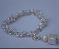 Heavy silver chain bracelet