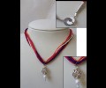 Colored ribbon necklace