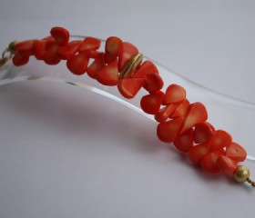 Orange coral bracelet