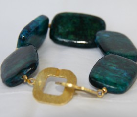 Deep blue sea turquoise bracelet