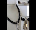 Black onyx and swarowsky necklace