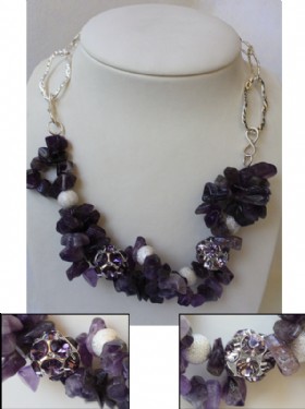 Short amethyst  necklace