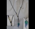 Sea water tear drop murano necklace