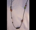 Ceramic bead long necklace