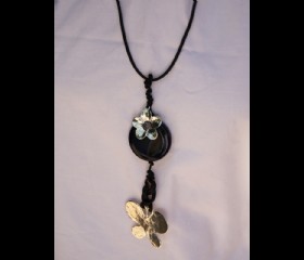 Butterfly with flower necklace