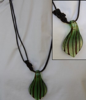 Large green murano pendant