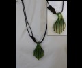 Large green murano pendant