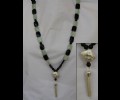 Green and black onyx necklace