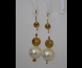 Gold-Pearl earrings