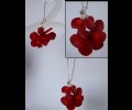 Bunch of red corals earrings