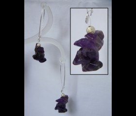 Amethyst bunch earrings