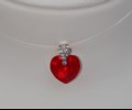 Red swarowsky heart -small